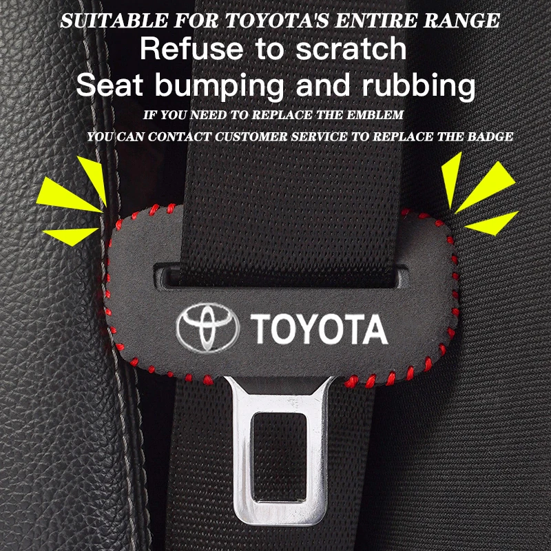 Car suede Seat Belt Buckle Protector Cover Accessories For Toyota GR Gazoo Racing Supra Corolla Parts Sport 86 Yaris Grmn Prius