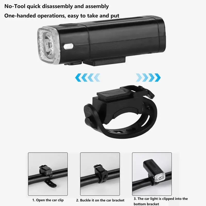 Handlebar Light Usb Charging Handlebars Led Headlight Bicycles Light Cycling Bikes Headlight 3 Modes Flashlight For Mountain