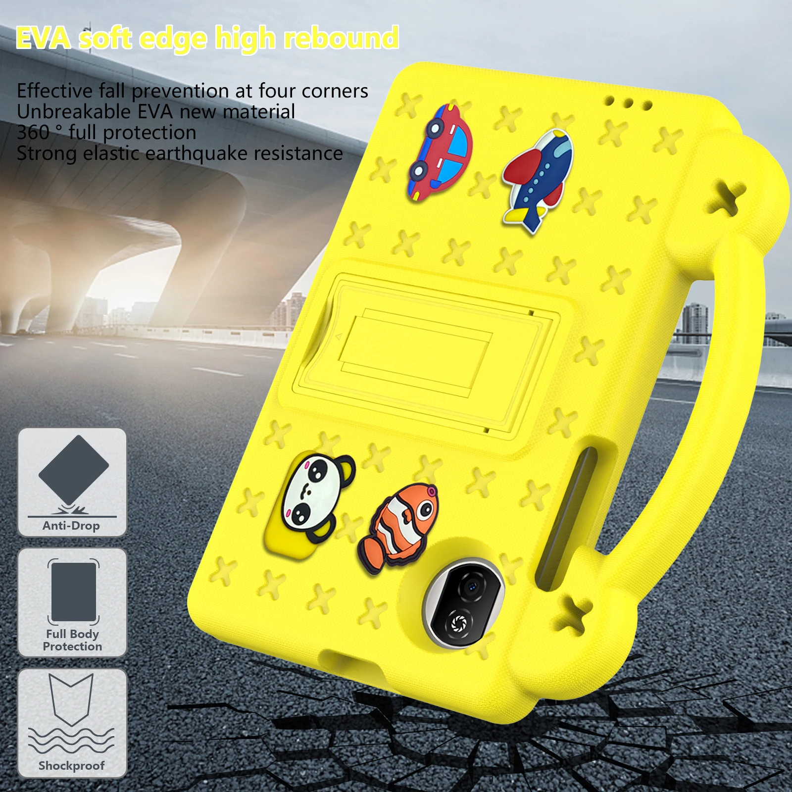 

Безопасный чехол-подставка с изображением медведя из ЭВА для Huawei Honor Pad X7 8,7 дюйма, 2025, противоударный чехол для планшета