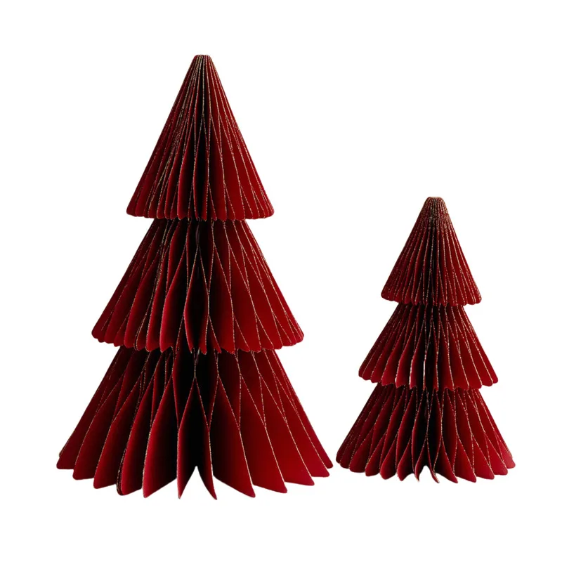 

Christmas Paper Decoration Kit Desktop Cabinet Ornaments White Red Green 13 to 30 cm Festive Holiday Atmosphere