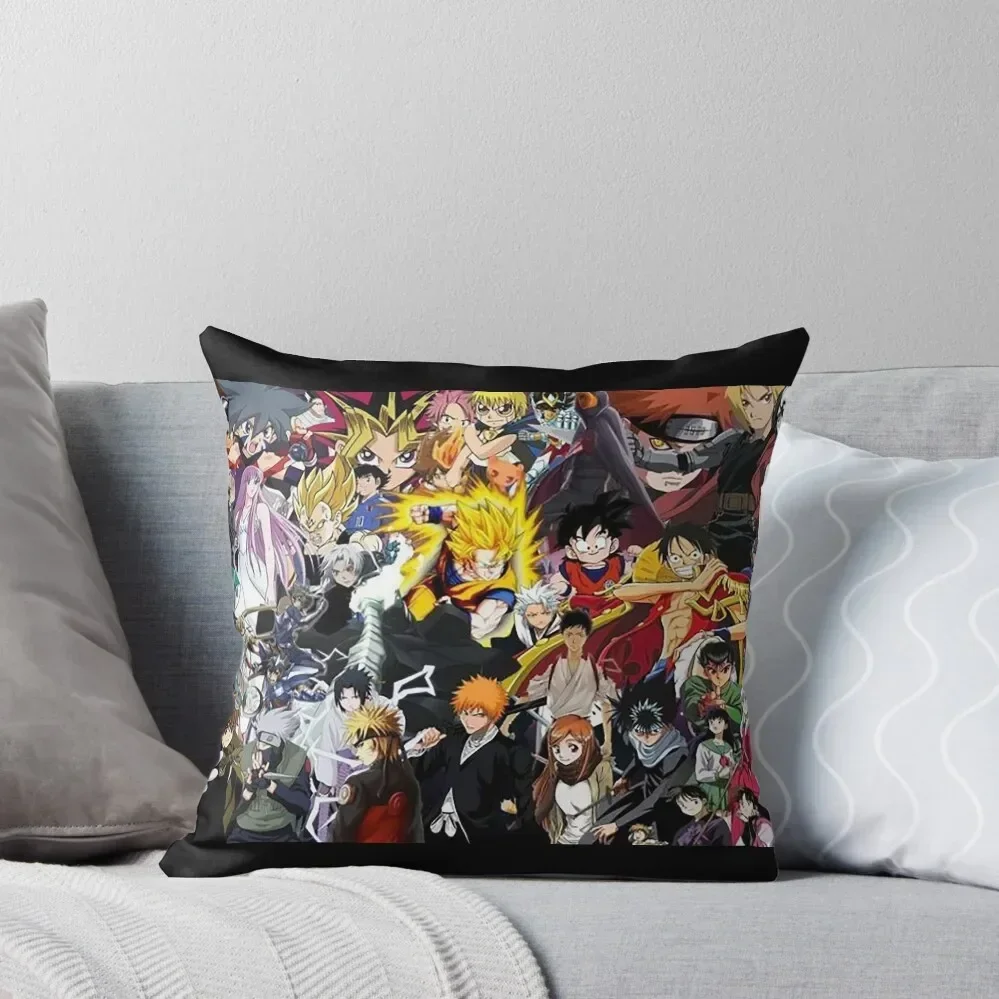 Best Anime (All) Essential T-Shirt Throw Pillow christmas pillowcases Throw Pillow Covers pillow