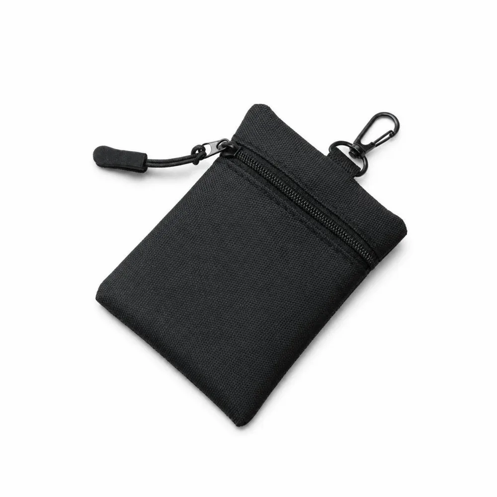 Portable Mini Coin Purse Solid Color with Keyring Keychain Headphone Pouch Waterproof Lightweight Key Wallet Holder Outdoor