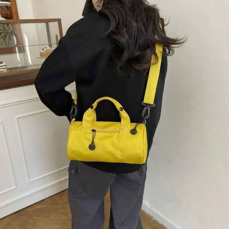 

New Crossbody Bag Handbag Luxury Travel Bag Cylindrical Custom Sports Fitness Bag Small Square Pouch Dopamine Underarm Handbag