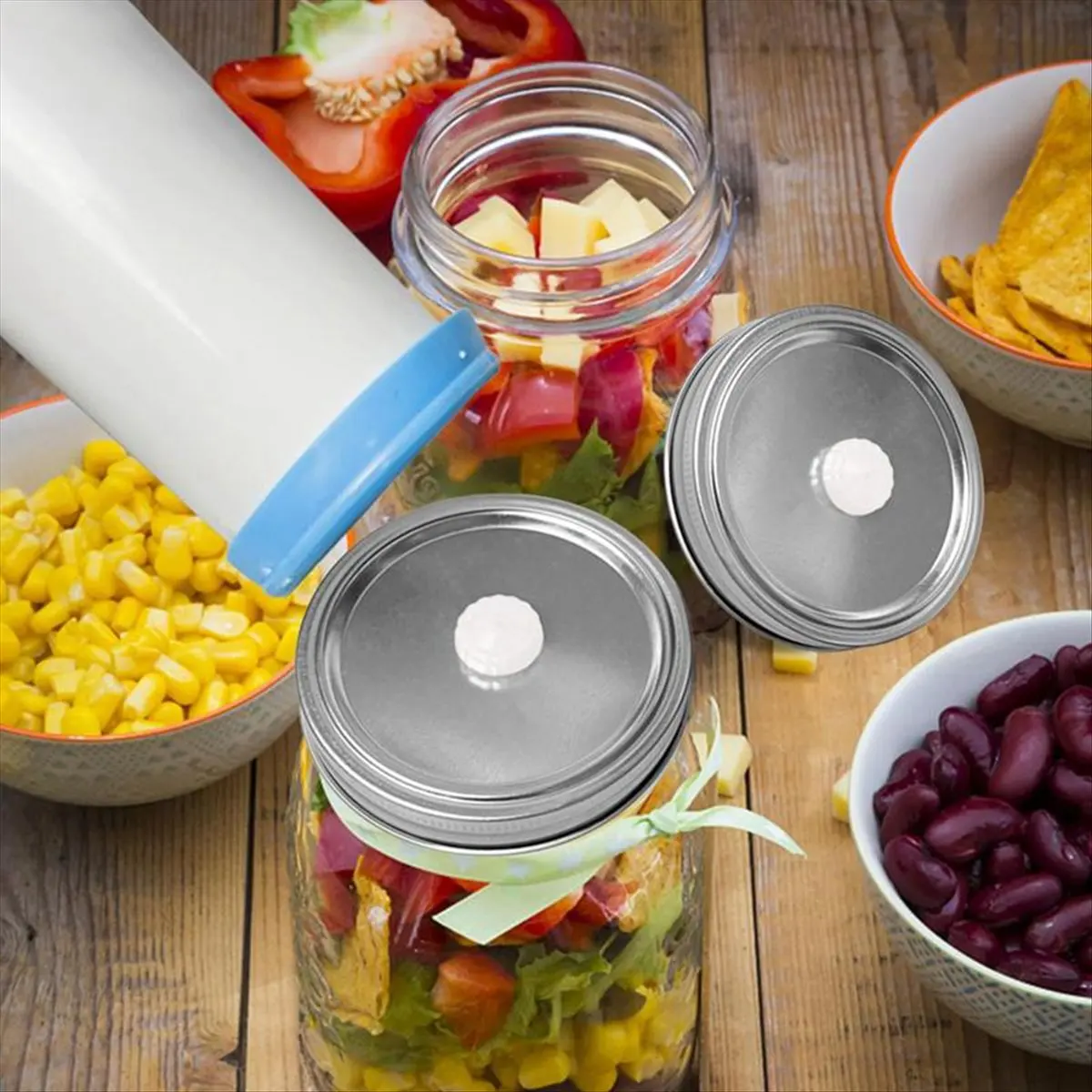 A45I  Jar Vacuum Lid Set Food Vacuum Jar Jar Vacuum Pump Head Handheld Jar Sealer Vacuum Sealer Accessories B