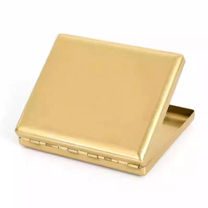 Antiqued Style Thick Cigarette Box Case Tobacco Container Box Cig Cigar Holder Box Storage Case with 2 Clips 20Pcs Capacity