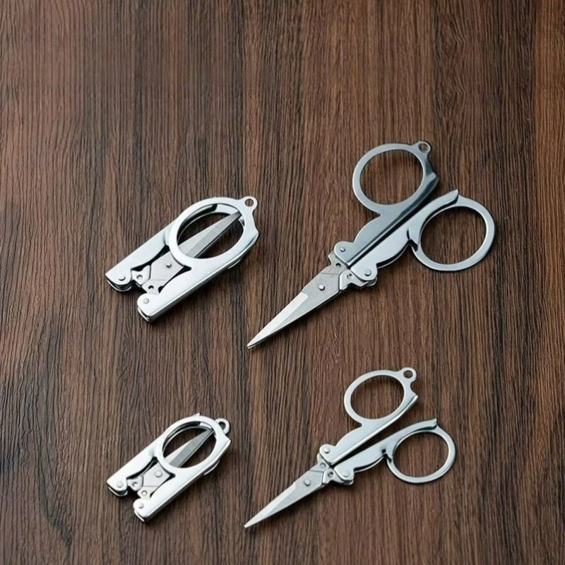 Foldable Scissors Portable Compact Cutting Tool for Travel Office Daily Use Craft Accessories Simple and Convenient