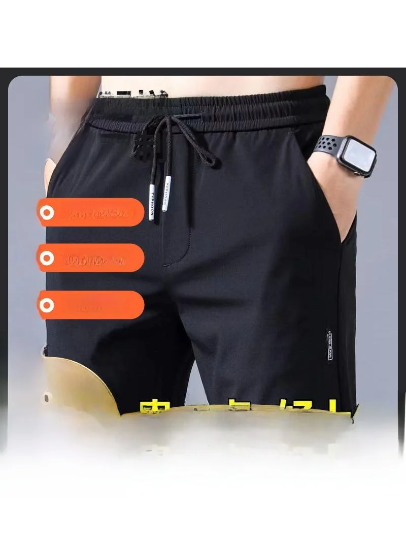 

Summer Thin Casual Ice Silk Straight Leg Loose Fit Pants Elastic Wear Resistant Sports Long Trousers for Men Qui Dry Lightw...