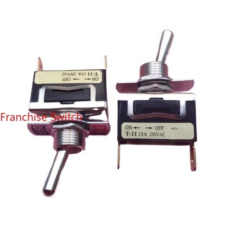 

10 шт. кнопочный переключатель, двухконтактная вставка, позолоченный тумблер T-11CS 15A250V