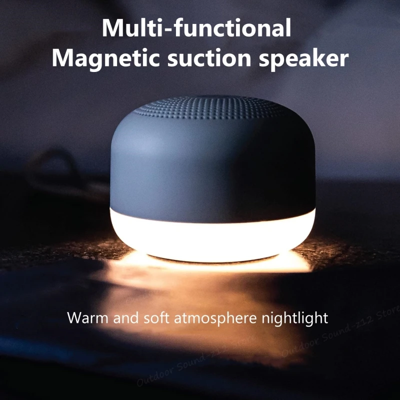 Mini Shower Speaker Waterproof IP45 5W Bluetooth Speakers with Night Light Portable Wireless Speaker for IPhone Tablet and Beach