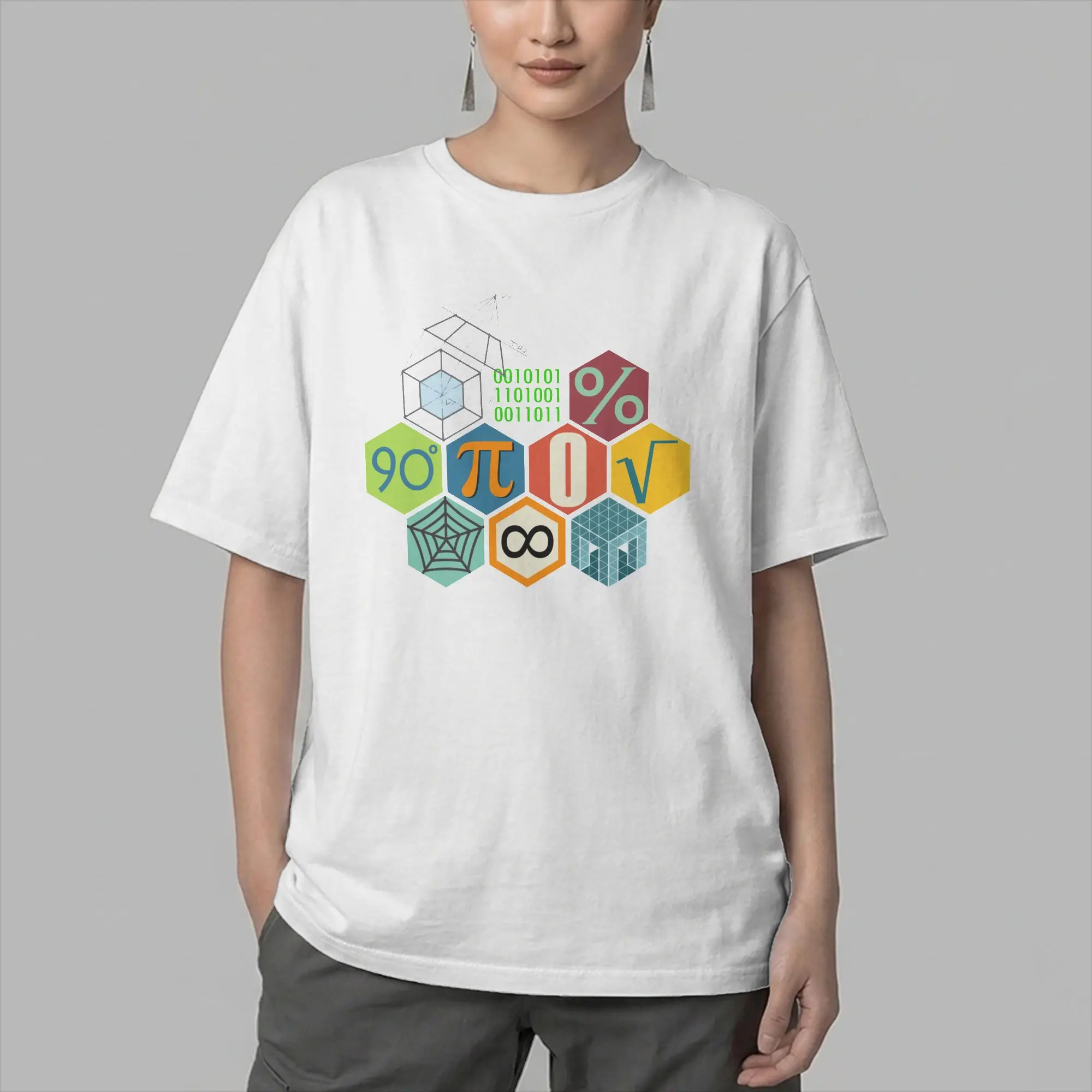 Men's Math Mathematical T Shirt Formula Geometry 100% Cotton Clothing Funny Short Sleeve Round Collar Tee Shirt Party T-Shirts