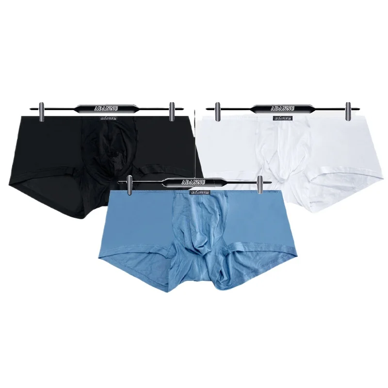 

Simple, solid color, new thin Modal boxers, low waist and light boxers AD741