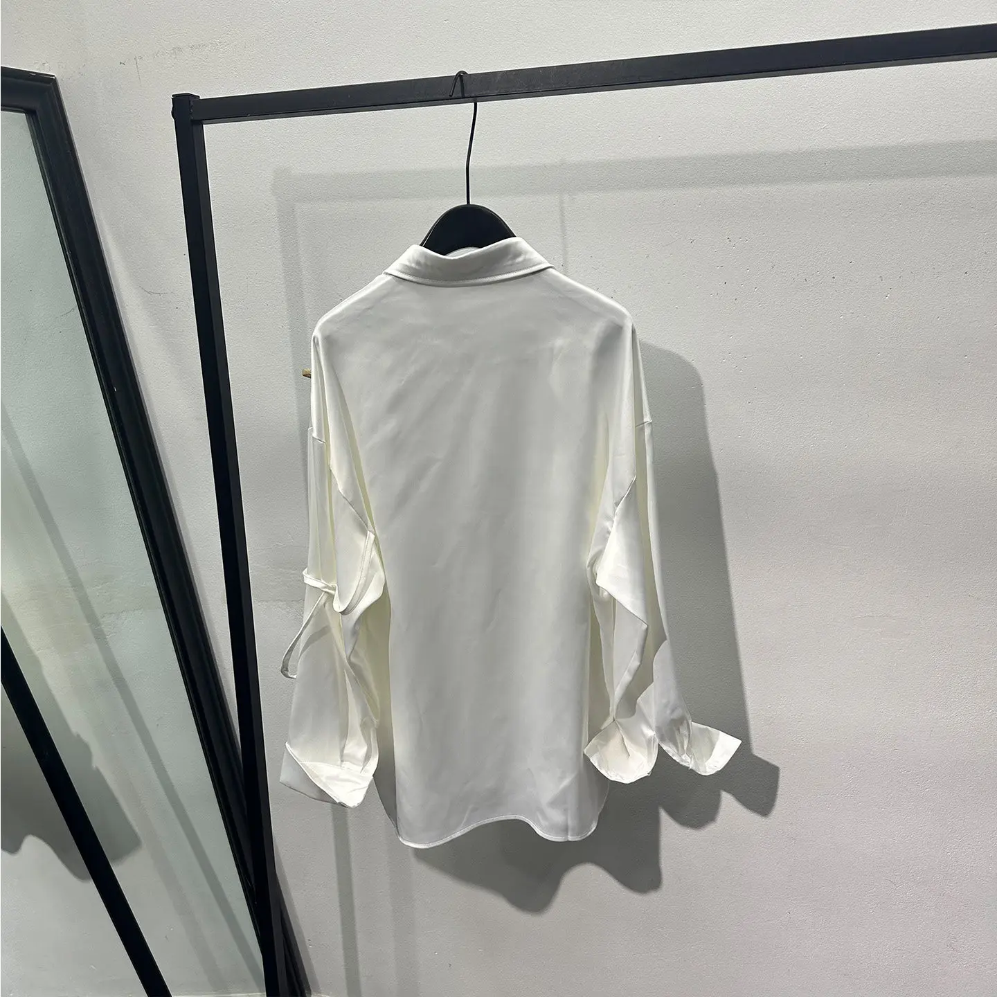 High Street Dark Three-dimensional Rose Shirt Men's Autumn Loose Retro Lazy Style Versatile Streetwear Shirt Tops