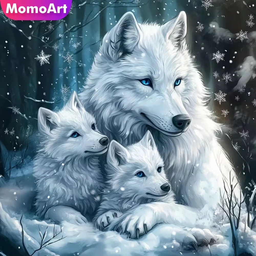 

Набор для вышивания алмазной мозаикой Momoart 5D: Лиса (или другое животное), квадратные или круглые стразы, вышивка крестом, новинка, декор для дома