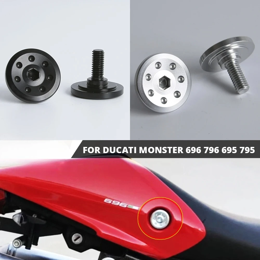 

Motorcycle Rear Seat Screws For Ducati Monster 696 695 796 795 1100 Hump Fixed Bolt Aluminum Fairing Cover Hole Screws Decor