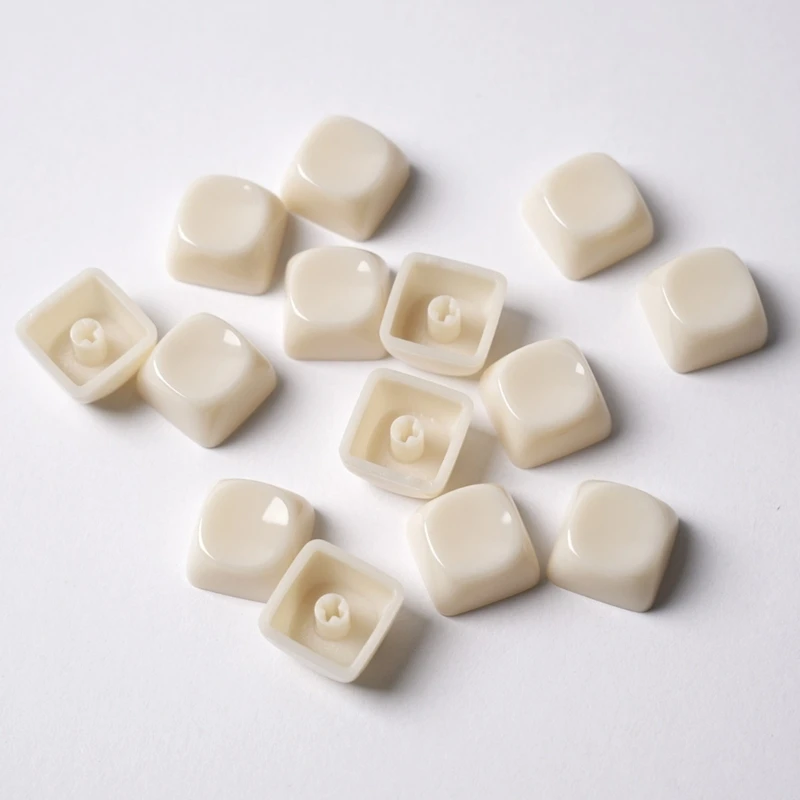 Clear Keyboard Keycaps for Rounded 1U Accent MOA Profile Placement Detail