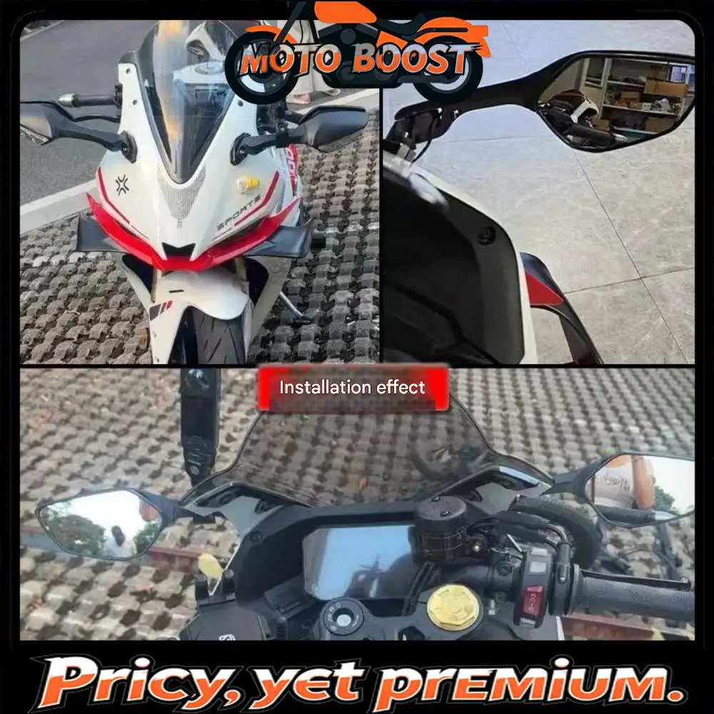 【premium quality】For VOGE RR660S modified rearview mirror forward HD wide field of view with light Daniu reflector foldable