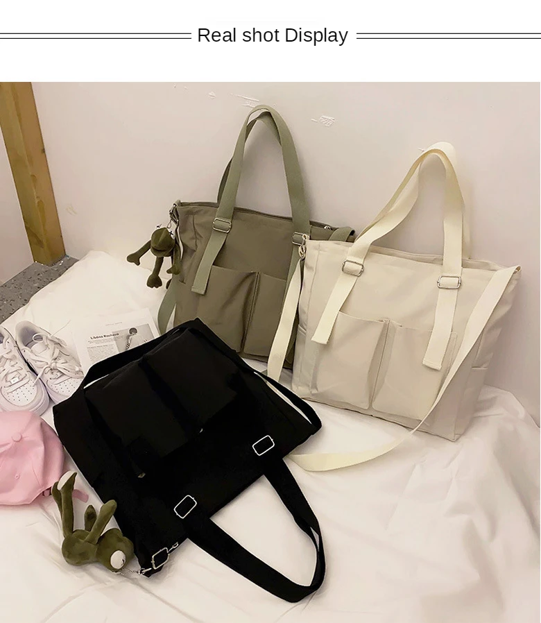 Wasserdichte Nylon Handtaschen Schulter Taschen Hohe Kapazität Weibliche Umhängetaschen Casual Frauen Messenger Tote Einkaufstasche Schul – Detail 8