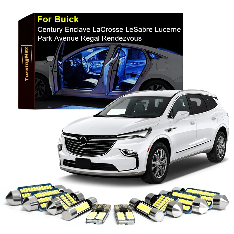 

Canbus Interior Lights LED Bulbs Kit For Buick Century Enclave LaCrosse LeSabre Lucerne Park Avenue Regal Rendezvous Indoor Lamp