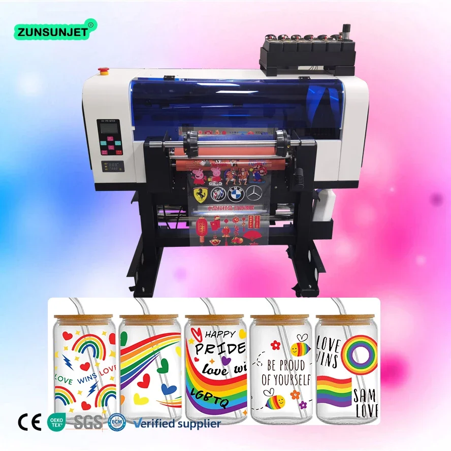 30 cm uv a3 printer dtf uv printer desktop color label packaging varnish digital uv wcmyk label printer