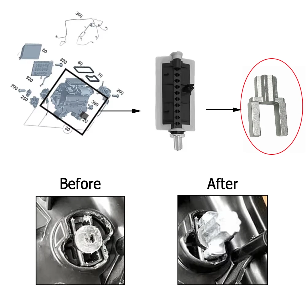 Kit di riparazione distributore aria riscaldatore adatto per Mercedes Benz W205 W253 C180 E300 GLC260 2058306800   A 2058306800   Accessori per auto