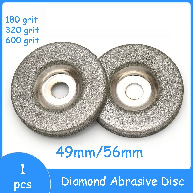 

1PCS Diamond Grinding Wheel 49/59mm Diameter Circle Disc 180/320/600 Grit Abrasive Disc Sharpener Drill Grinder Sharpening Tool