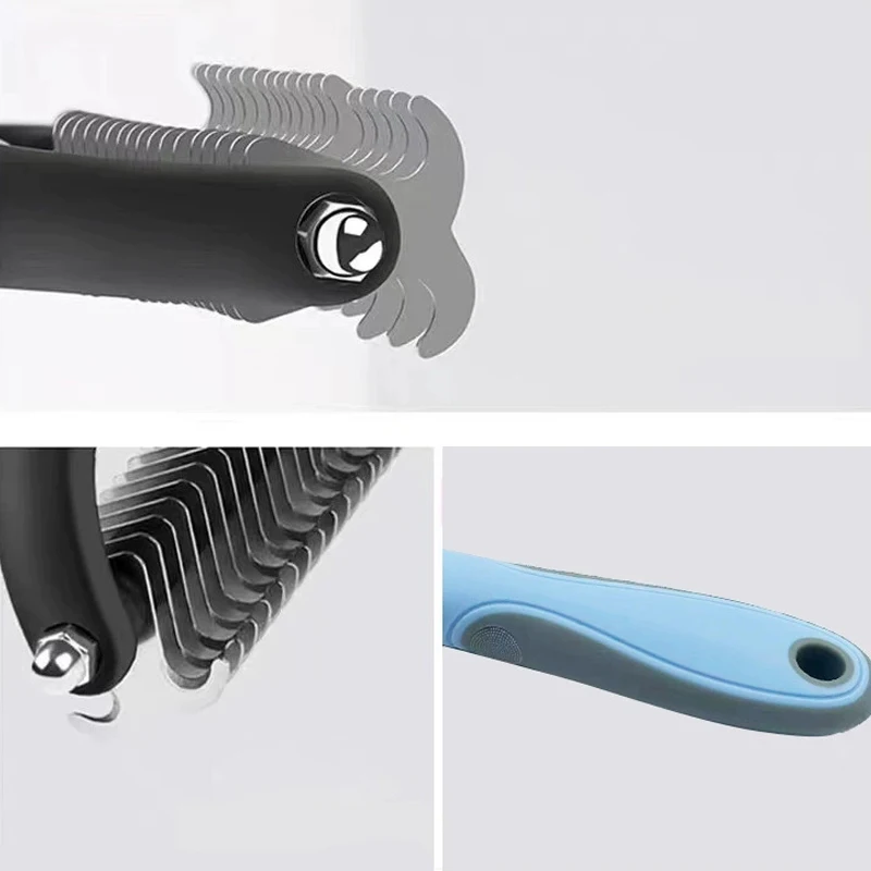 Dog combs Pet Deshedding Brush Dog Cat Grooming Tool Hair Fur Remover Undercoat Knot Cutter Comb for Puppy Shedding Supplies view 3