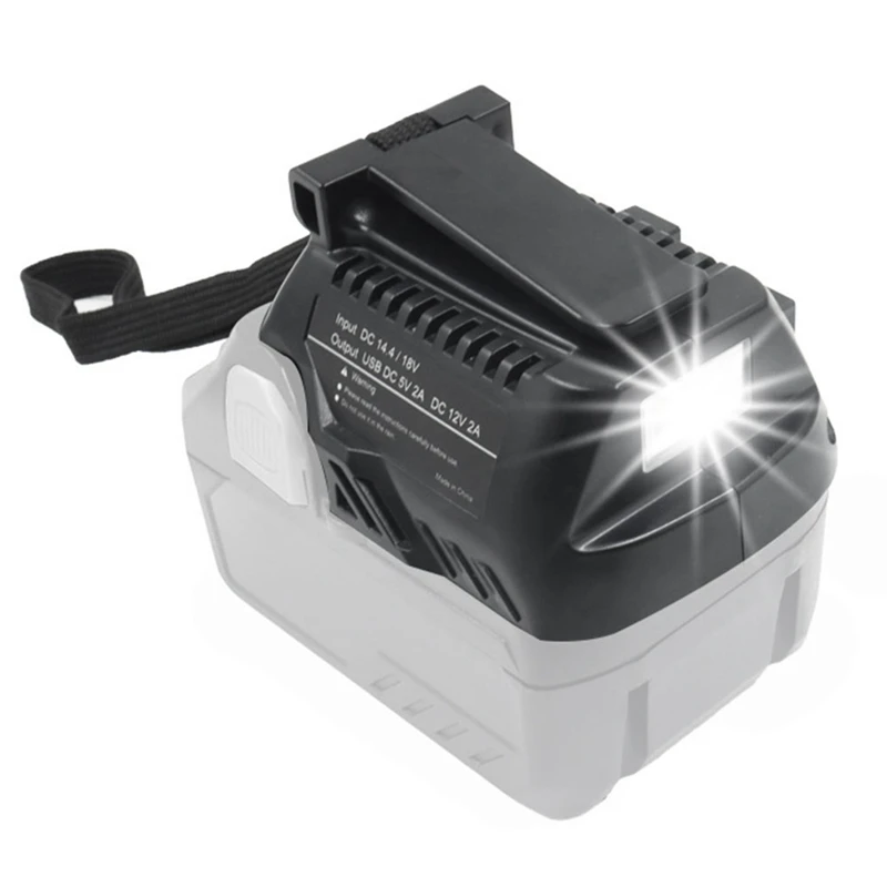 ●BSL1830 USB Adapter Power Bank for BSL18UA (SA) 14.4V-18V Lithium Battery EBM1830 BSL1415 Adjustable LED Lights-A57M