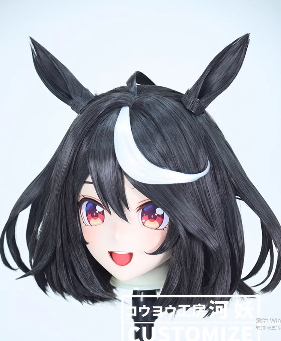 C-1016 Customize Full Head Resin Cartoon Cosplay Japanese Character Anime Role Play Crossdress Kigurumi Mask With Back Shell