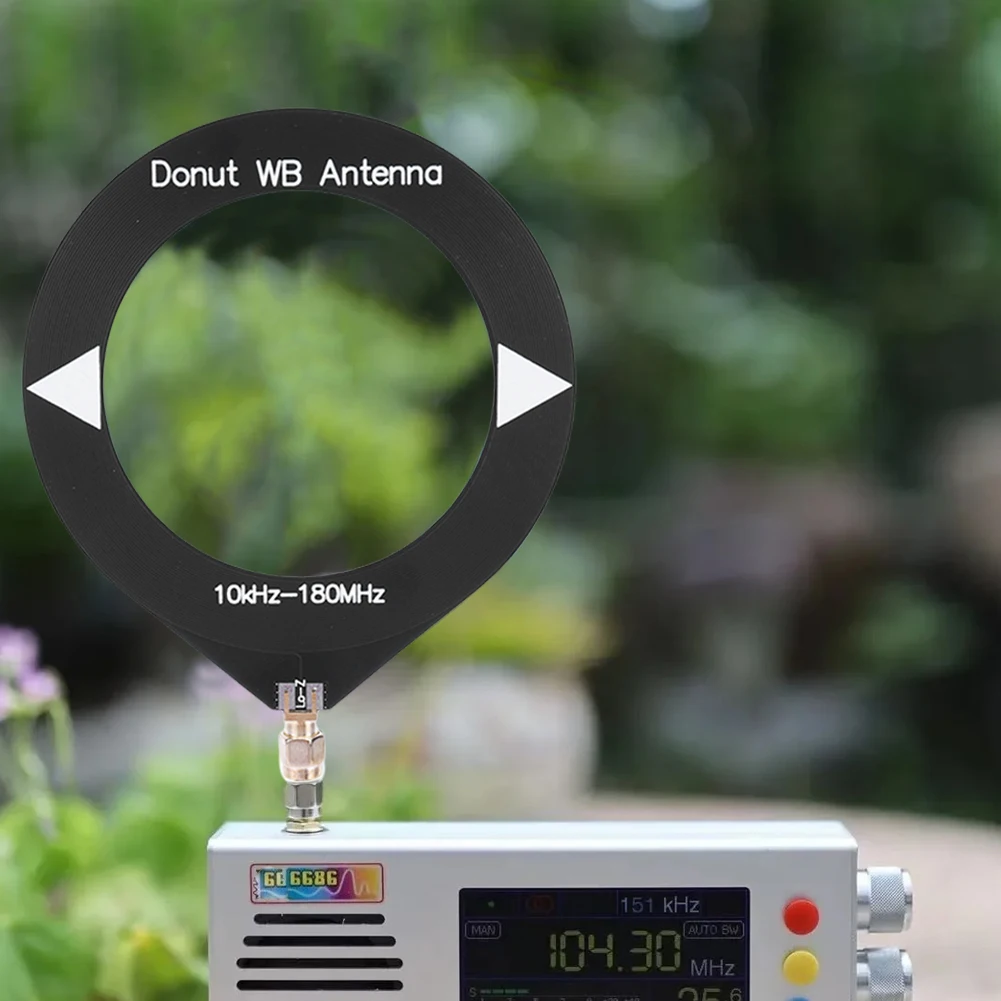 Donut Broadband Antenna Frequency 10kHz-180MHz Shortwave Antenna Mini Antenna for All Radios