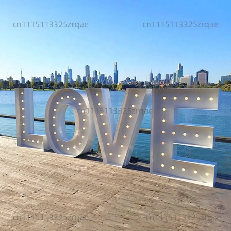 3D Metal Electronic Signs 4 Ft Oh Baby Led Letters 4ft Marquee Numbers Custom Metal Led Marquee Letters for Wedding Party Decor