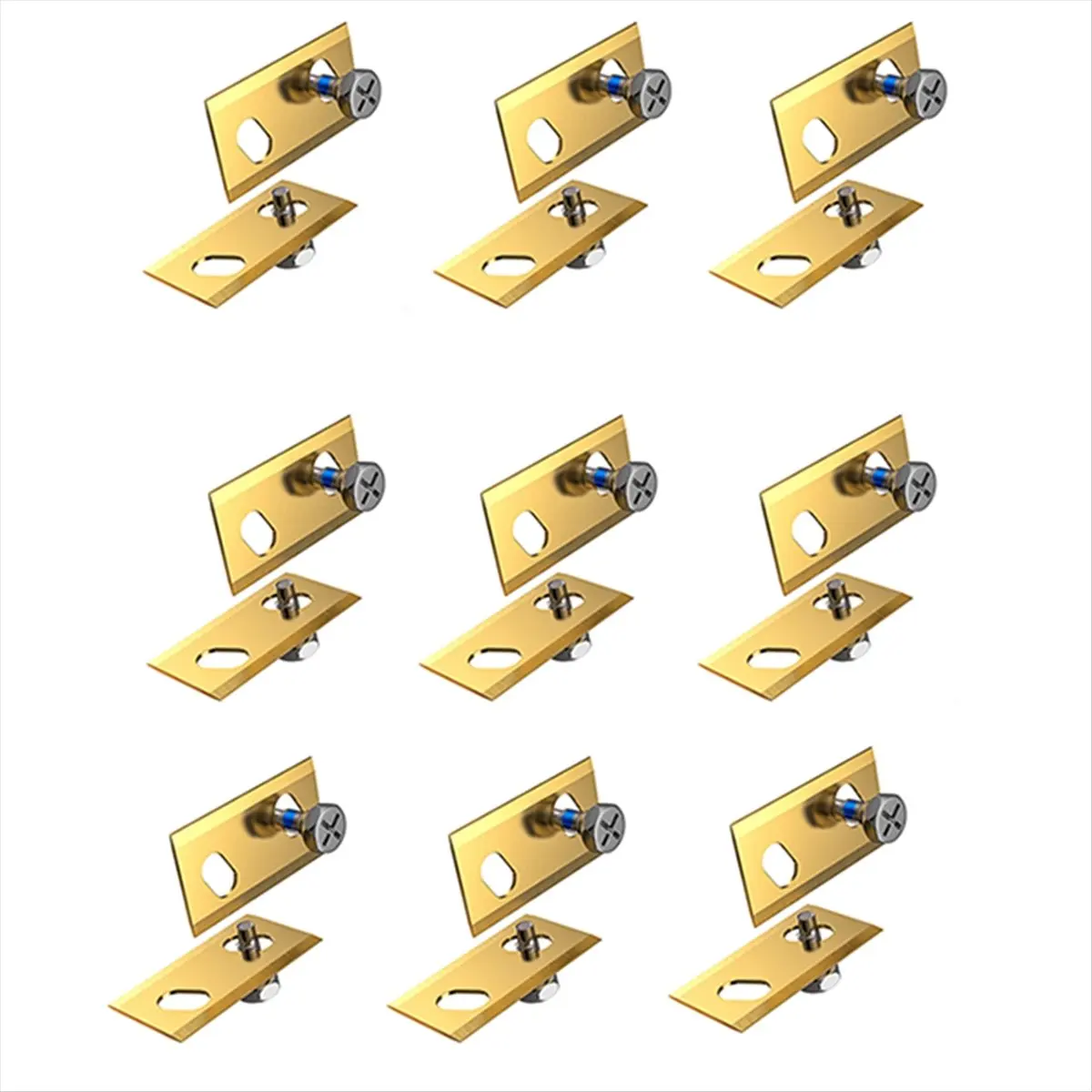 ABGN 18Pcs for Series Replacement Blades Lawn Mower Blades with Screws Enhanced Cutting Gold