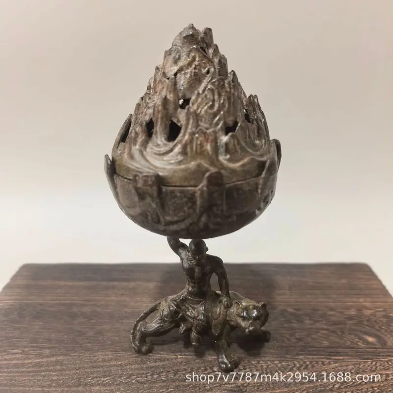 Large Brass Craft Boshan Incense Burner for Home Living Room Decoration