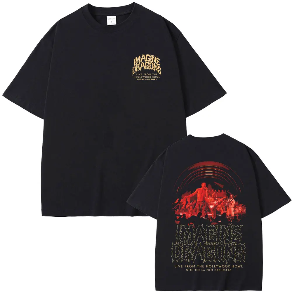 

Rock Band Imagine Dragons Loom World Tour T Shirts Men Women Gothic Metal Oversized Streetwear Male Casual Cotton T-shirt Tops