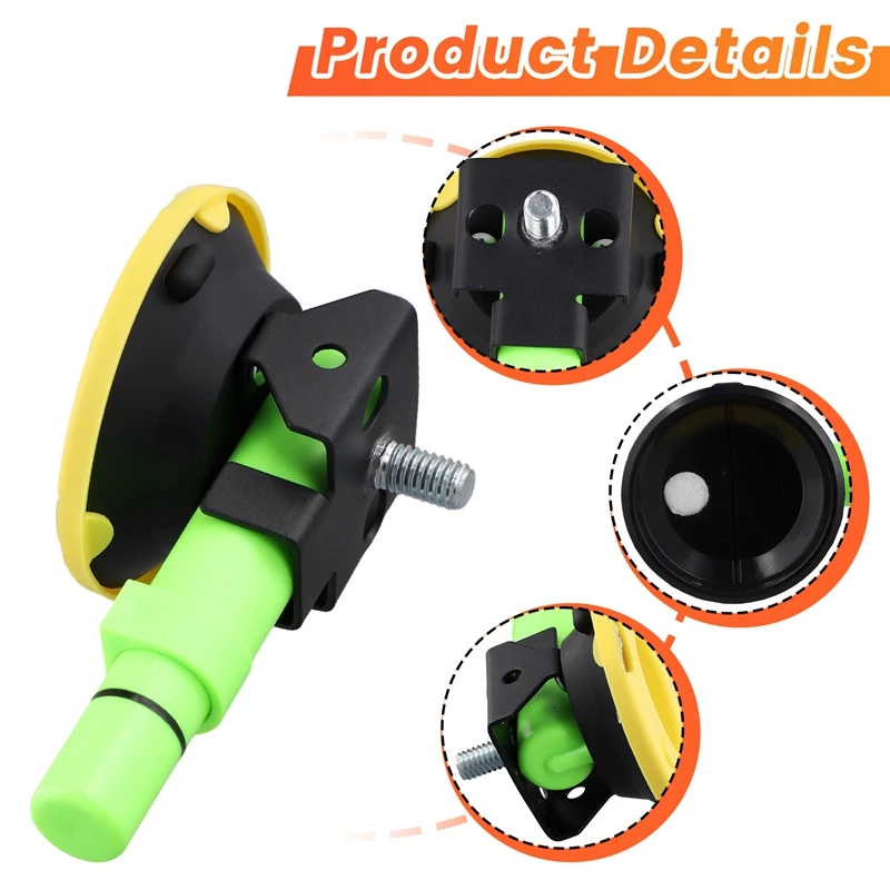 Ventosa de bomba manual de alta resistencia, ventosa cóncava de 3 ", 75Mm, con perno roscado G3/8