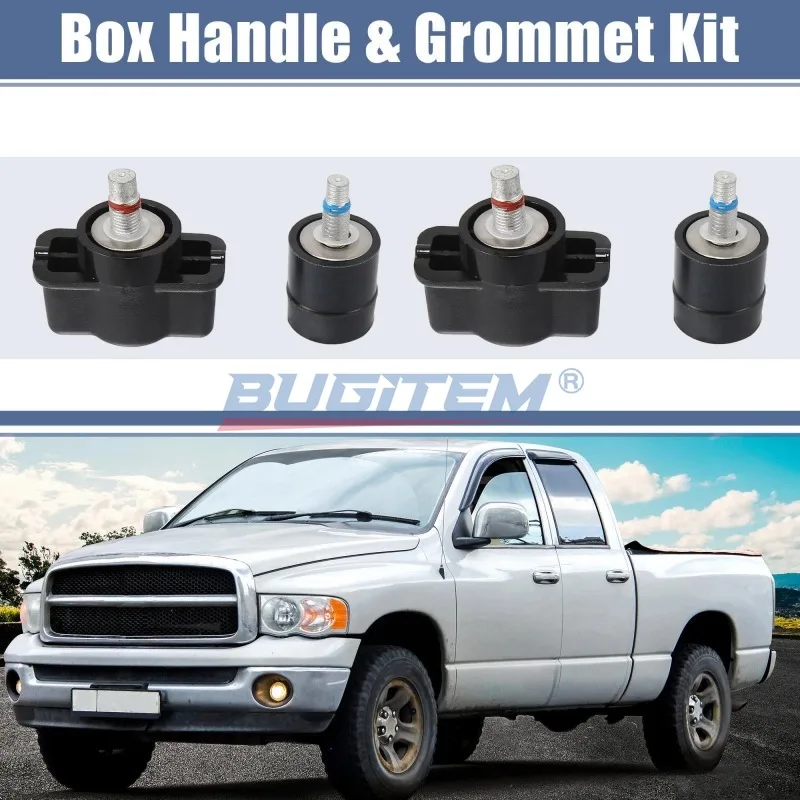 4PCS/Set 68054997AB 68054996AA BOX Handle And Grommet Kit For Dodge RAM 1500 2500 3500 2009-2018