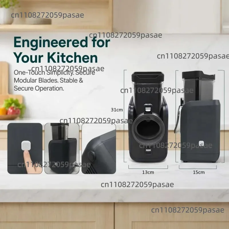 household electric 6-in-1 vegetable slicer, drum type dicing and shredding soil slicer, salad vegetable machine