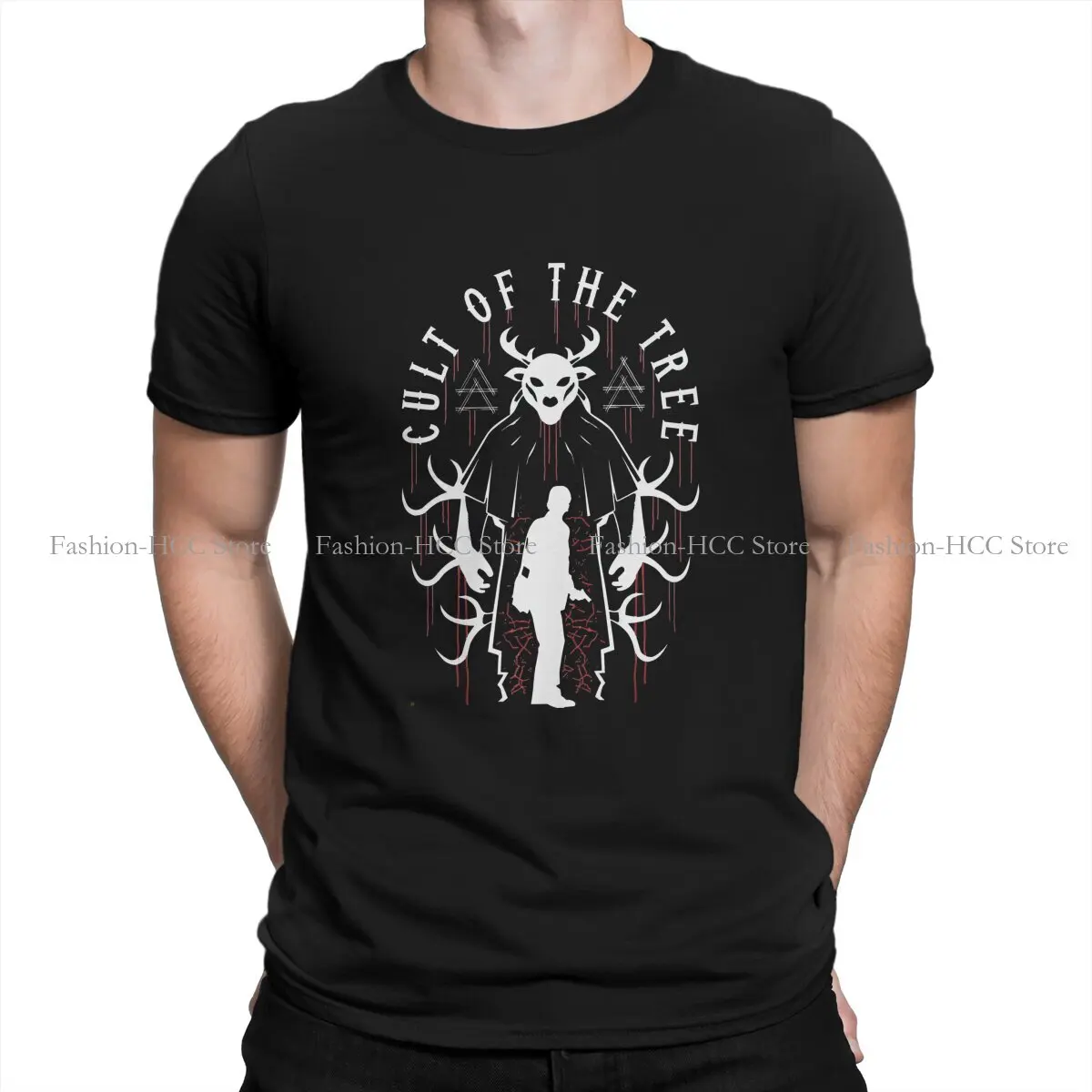 Alan Wake Cult Of The Tree Emblem T Shirt Polyester Punk Men Tees Summer Clothing Harajuku Crewneck TShirt