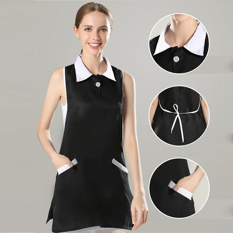 

female Beauty vest Beauty salon beautician work clothes apron Korean version fashion nail waitress sleeveless