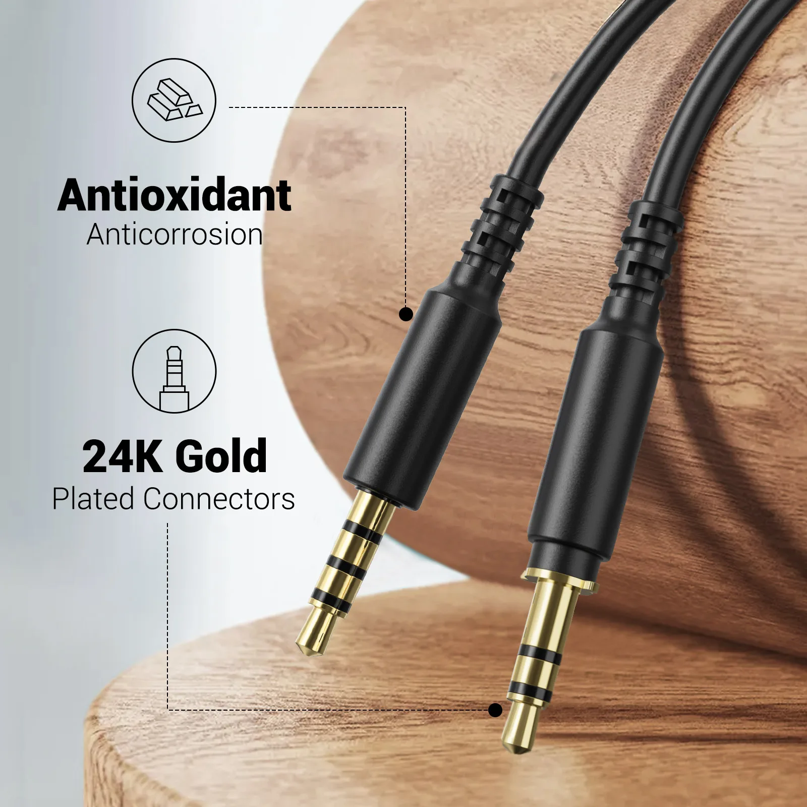 3.5mm to 3.5mm Audio Cable 4 pin For OneOdio Studio Headphones Pro 10 30 50 A70 A71 Pro C M With Microphone On Off Button 1.2m