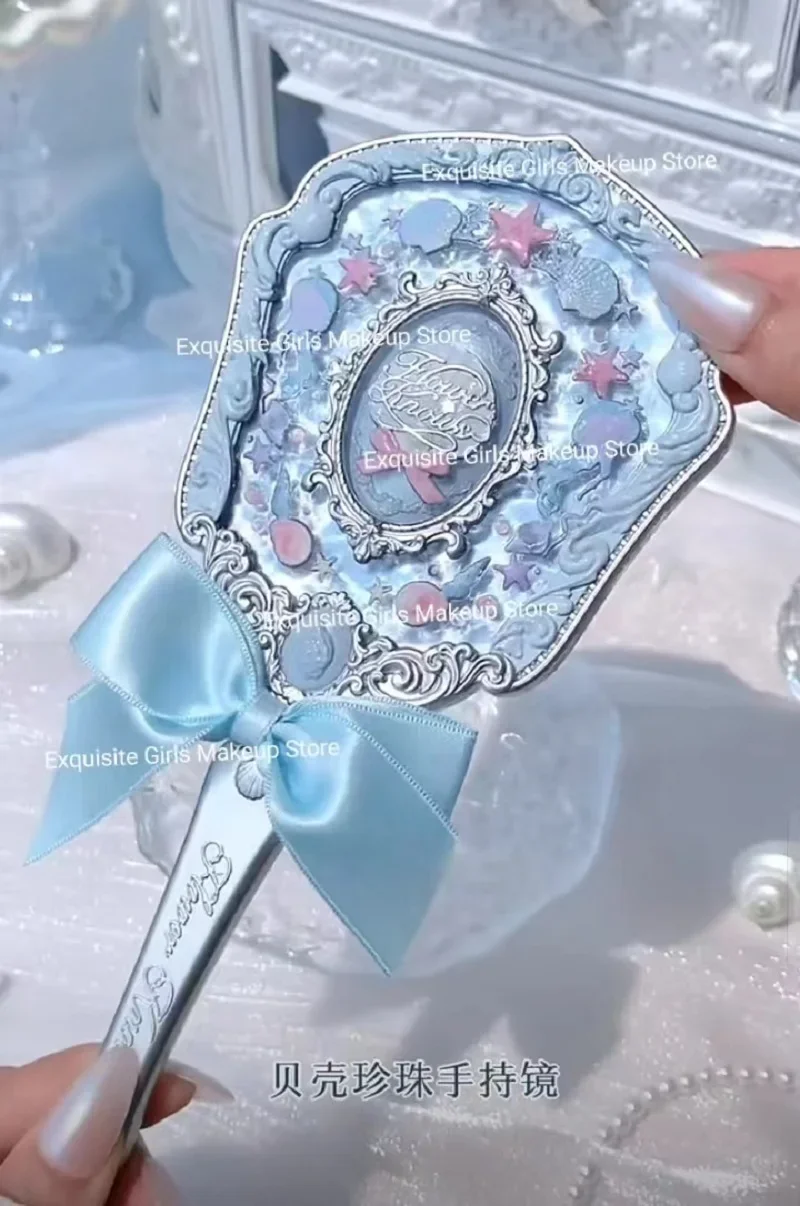Flor sabe o espelho de maquiagem portátil da série Jewel Shell