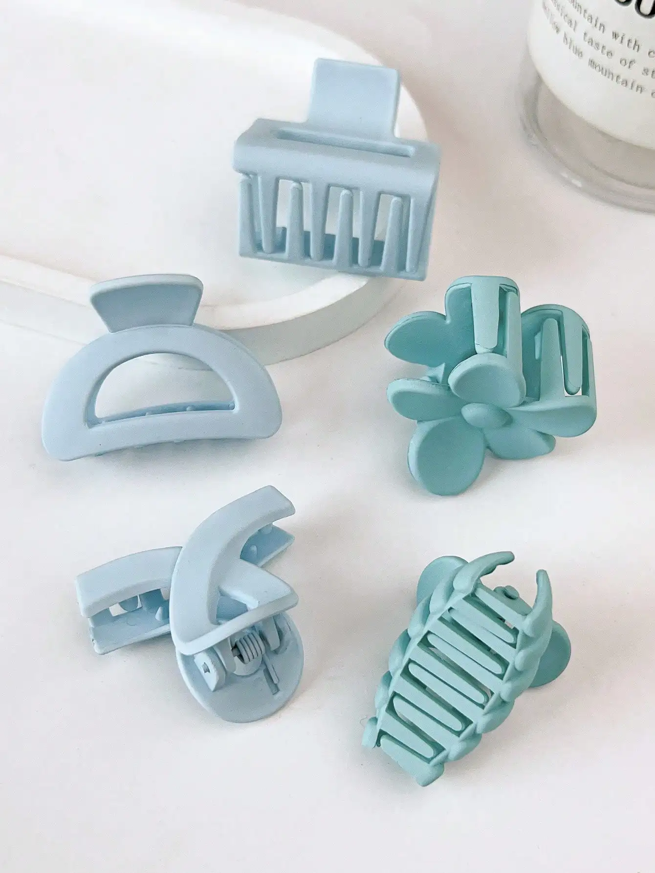 10 Stück mehrfarbige kleine Haarklammern, niedliche Blumen, rutschfeste Kieferklammern, 5 Stile, Bananenklammern, Haarschmuck für Frauen und Mädchen – Detail 16