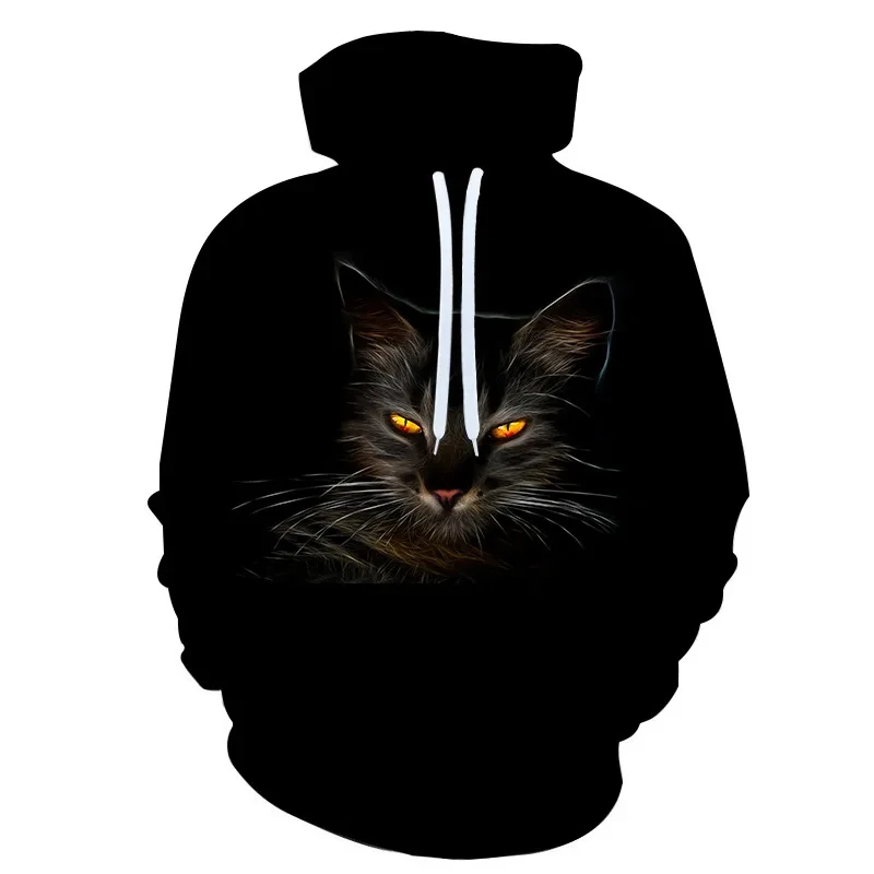 Men Hooded Pullover Cat Animal Series Cute 3D Printing Hoodie Long Sleeve Casual Comfortable Sweatshirt Oversized Clothing Tops