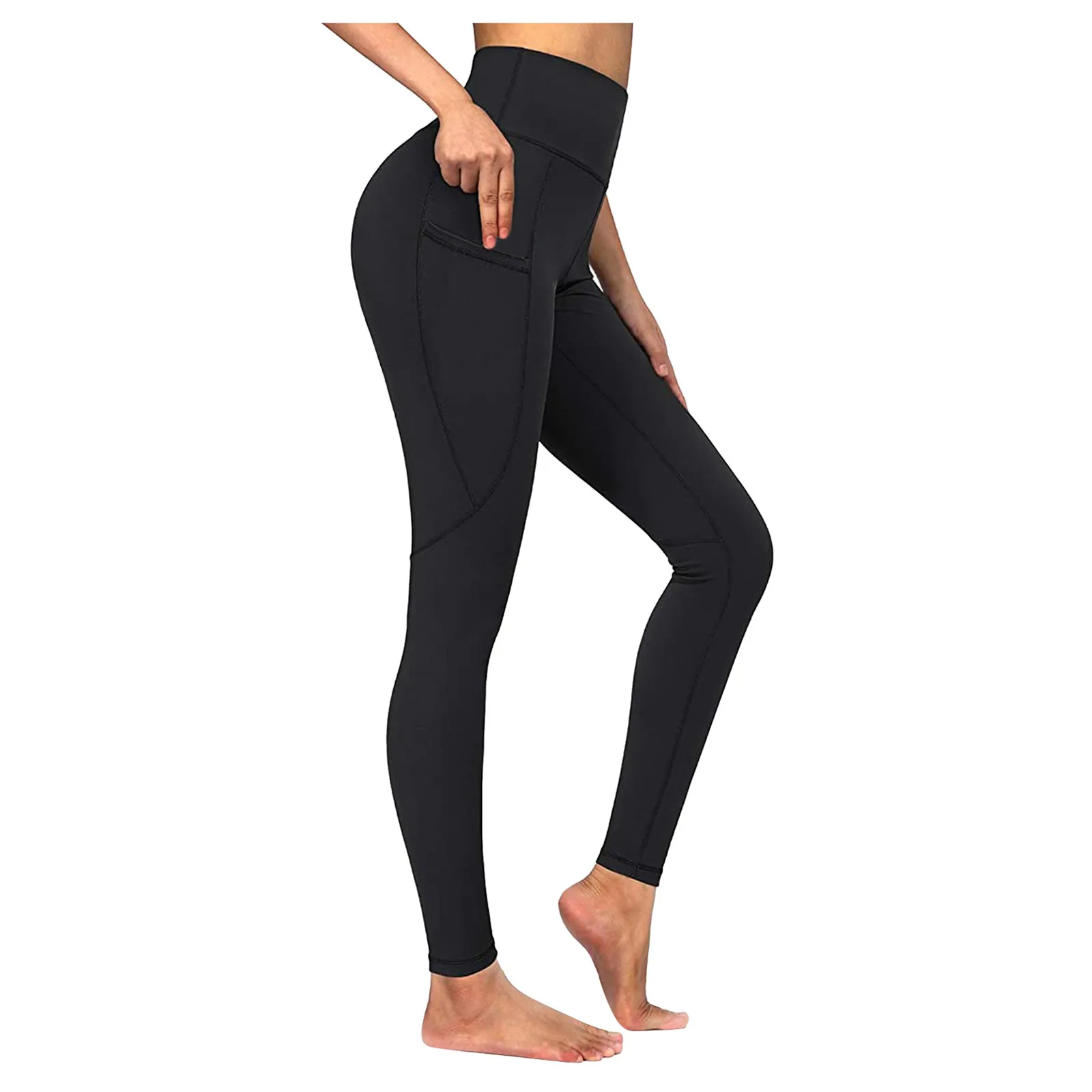 Legging Olahraga Mulus Wanita Legging Push Up Pinggang Tinggi Legging Gym Seksi Wanita Legging Olahraga Hitam Modis