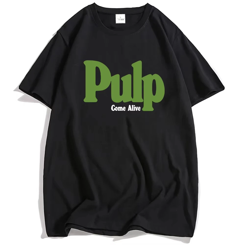 

Pulp Come Alive T-shirt Cotton Fashion Rock Band Tshirts Casual Loose Summer Unisex Streetwear Grunge Hip Hop Graphic Tee-shirt