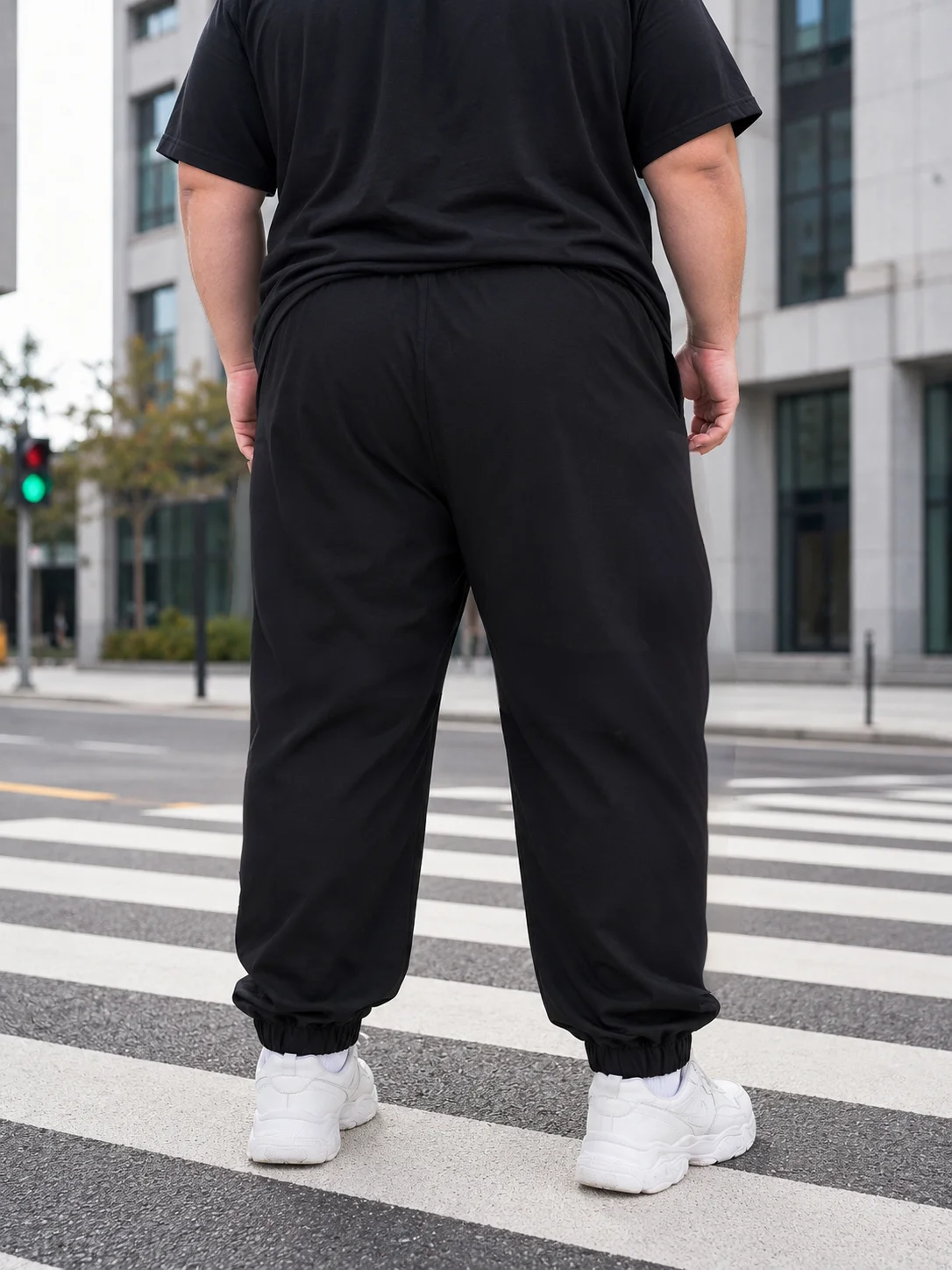 plus Size Men's Casual Loose Work Pants with Multiple Pockets for Daily Commuting Fitness Outdoor Hiking Street Style