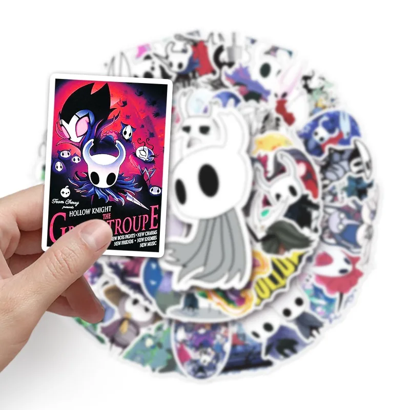 Hollow Knight 50pcs stickers creative personalised cartoon prints high-quality waterproof stickers for mugs and phone cases DIY view 2