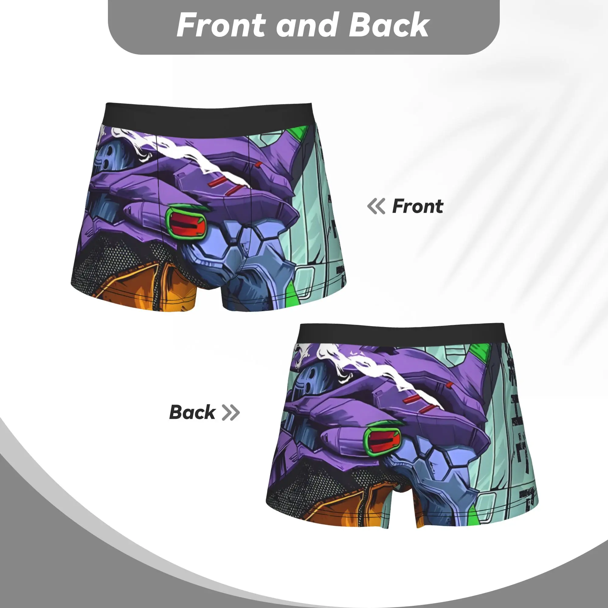 Evangelion   EVA 01  Bandai EVA Underpants Breathbale Panties Man Underwear Comfortable Shorts Boxer Briefs view 4