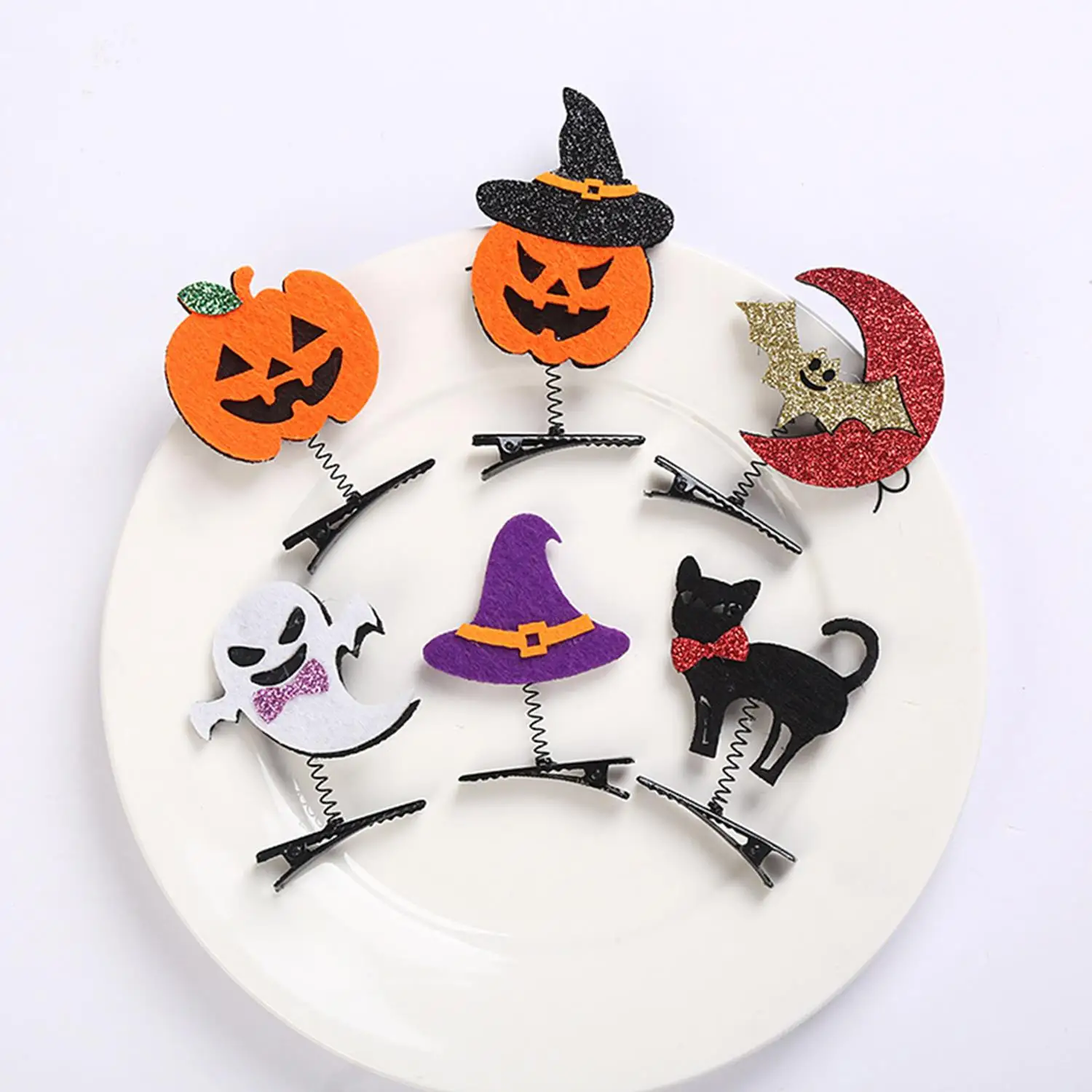 

1Pc Pumpkin Ghost Hair Clips Halloween Hairpin Cosplay Hair Accessories Funny Headband Women Girls Hair Clip Headdress