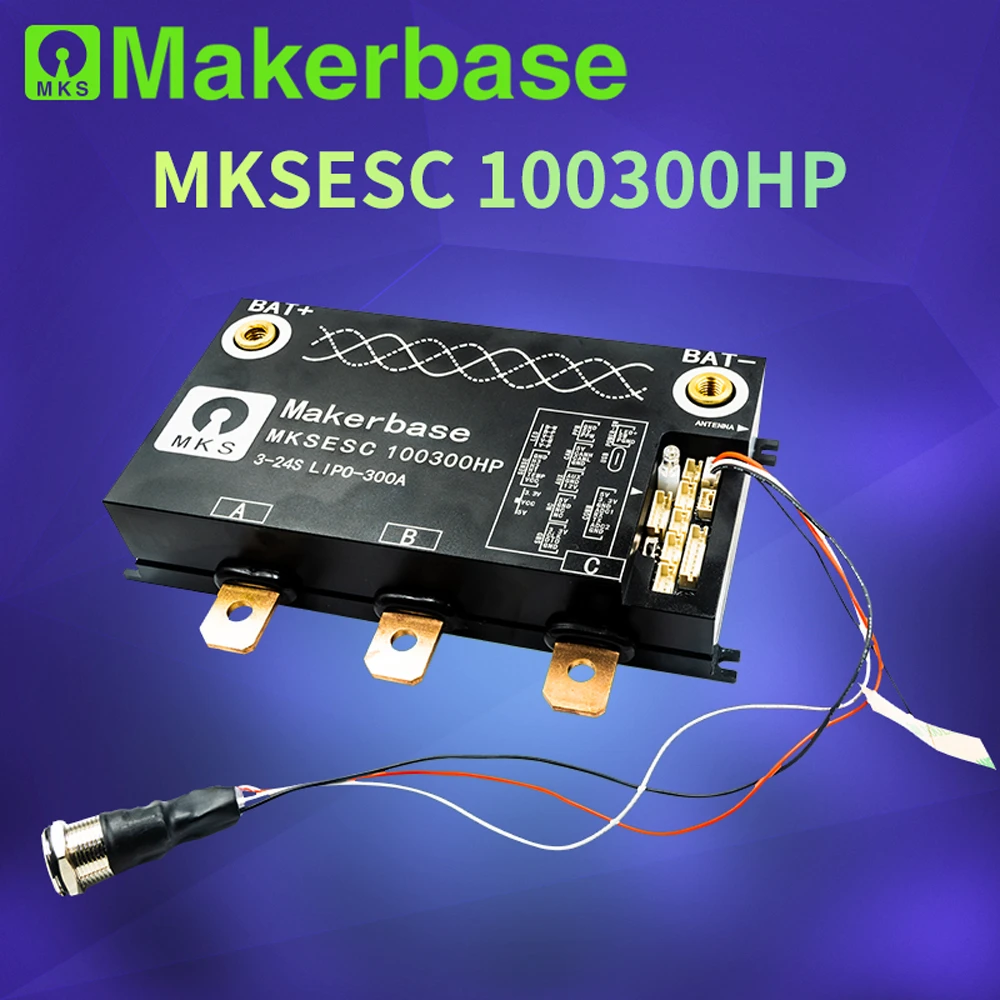 Makerbase VESC 100300HP FOC 100V 300A Single ESC High Power Brushless Speed Controller for Electric Skateboard Scooter Ebike