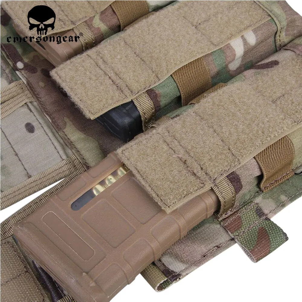 Emersongear modulární trojnásobný pouch airsoftové hon taktická tílko časopis pouch wargame silon molle kreative pouch multi-camo EM9030